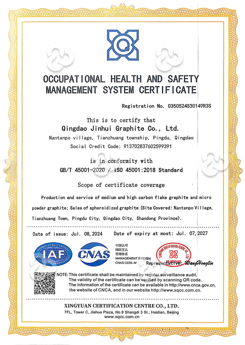 Сертификаты Jinhui